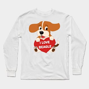 I Love Beagle Long Sleeve T-Shirt